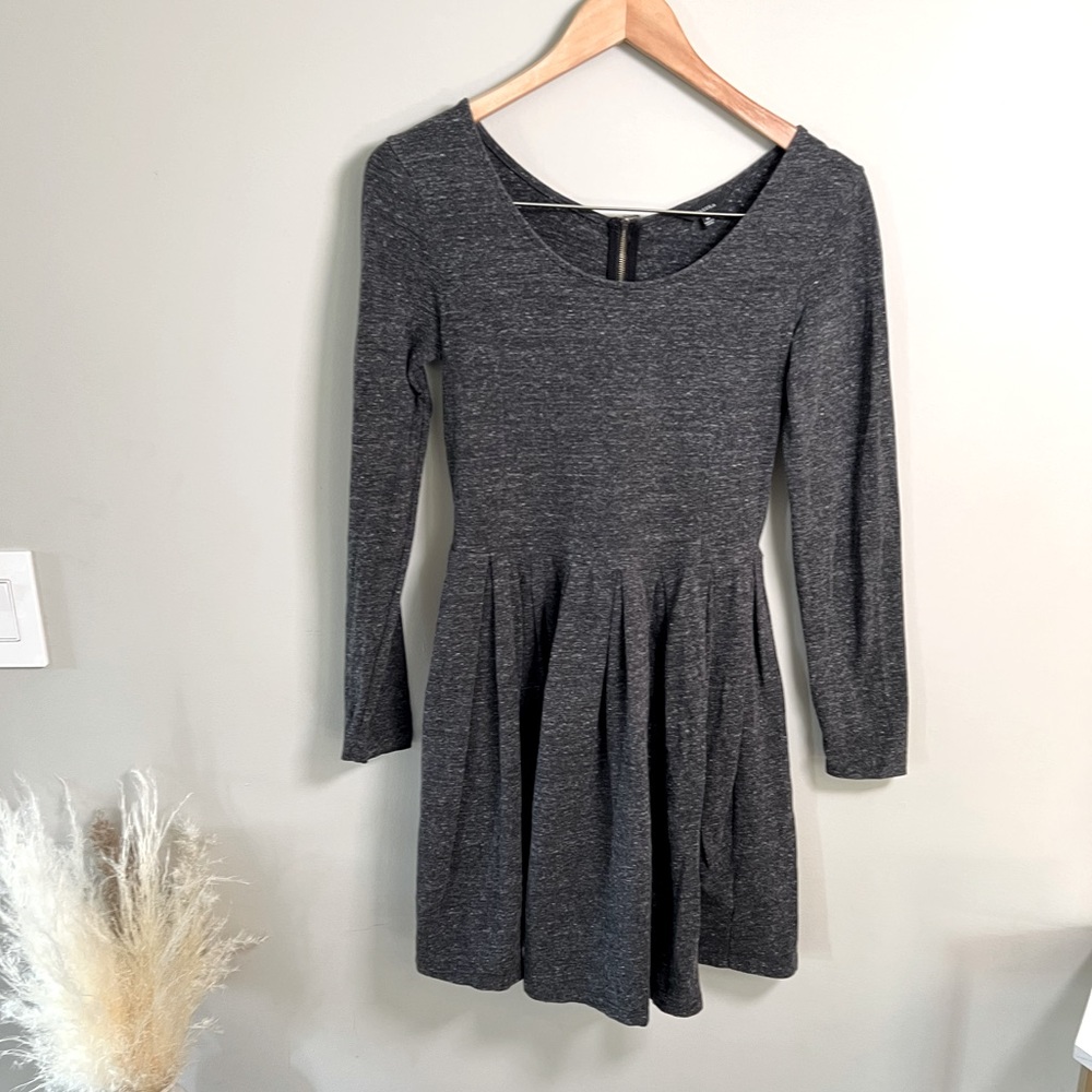 Talula Lambeth long sleeve skater fit and flare dress with pleated skirt - EUC